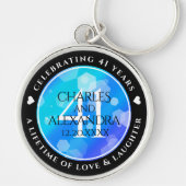 エレガント第41回ブルー・トパ結婚ス記念日 キーホルダー (正面)