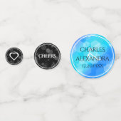 エレガント第41回ブルー・トパ結婚ス記念日 コンフェッティ (裏面)