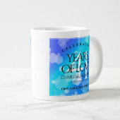 エレガント第41回ブルー・トパ結婚ス記念日 ジャンボコーヒーマグカップ (正面右)