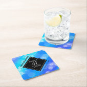 エレガント第41回ブルー・トパ結婚ス記念日 スクエアペーパーコースター (インサイチュ)