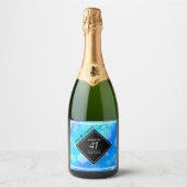 エレガント第41回ブルー・トパ結婚ス記念日 スパークリングワインラベル (正面)