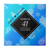 エレガント第41回ブルー・トパ結婚ス記念日 タイル (正面)