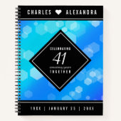 エレガント第41回ブルー・トパ結婚ス記念日 ノートブック (正面)