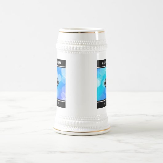 エレガント第41回ブルー・トパ結婚ス記念日 ビールジョッキ (中央)