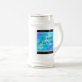エレガント第41回ブルー・トパ結婚ス記念日 ビールジョッキ (正面右)