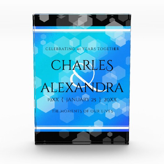 エレガント第41回ブルー・トパ結婚ス記念日 フォトブロック (正面)