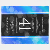 エレガント第41回ブルー・トパ結婚ス記念日 フリースブランケット (正面(横))