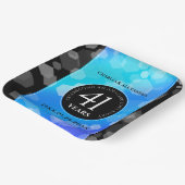 エレガント第41回ブルー・トパ結婚ス記念日 ペーパープレート (傾斜あり)