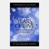 エレガント第45回サファ結婚イア記念日 アクリルサイン (正面)