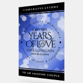 エレガント第45回サファ結婚イア記念日 アクリルサイン (傾斜)