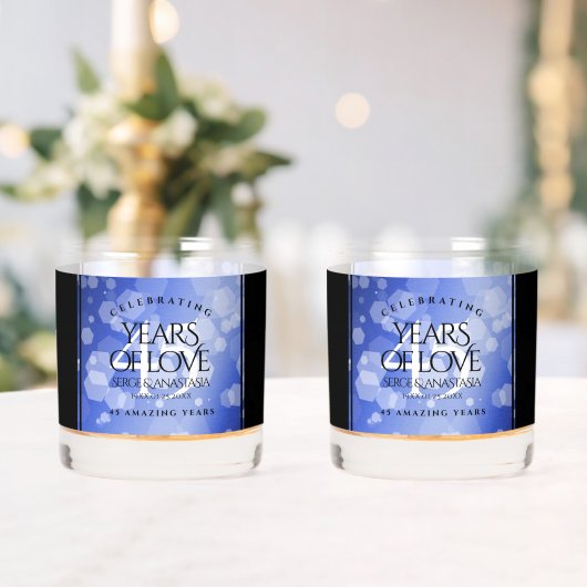 エレガント第45回サファ結婚イア記念日 ウイスキーグラス (インサイチュ (ウェディング))