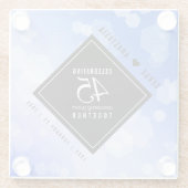 エレガント第45回サファ結婚イア記念日 ガラスコースター (裏面)