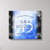 エレガント第45回サファ結婚イア記念日 キャンバスプリント (正面)