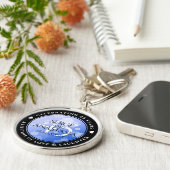 エレガント第45回サファ結婚イア記念日 キーホルダー (側面)