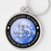 エレガント第45回サファ結婚イア記念日 キーホルダー (正面)