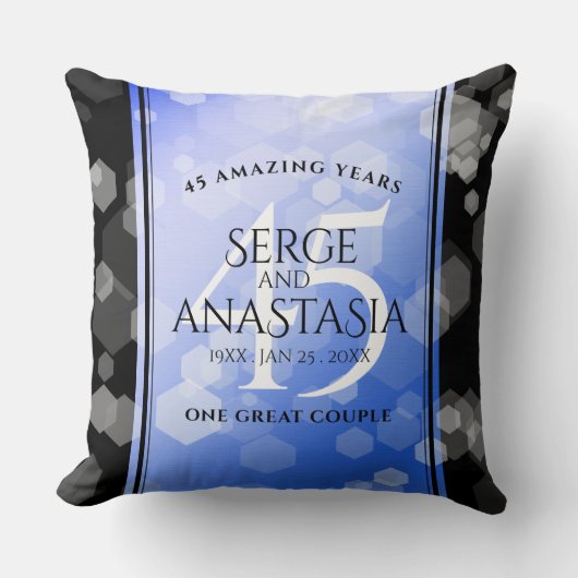 エレガント第45回サファ結婚イア記念日 クッション (正面)