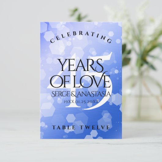 エレガント第45回サファ結婚イア記念日 サンキューカード (スタンド正面)