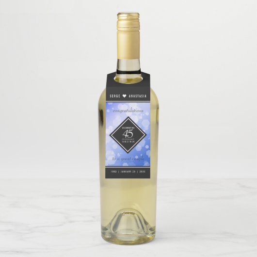 エレガント第45回サファ結婚イア記念日 ボトルネックタグ (ボトル)