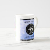 エレガント第45回サファ結婚イア記念日 ボーンチャイナマグカップ (正面右)