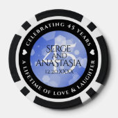エレガント第45回サファ結婚イア記念日 ポーカーチップ (裏面)