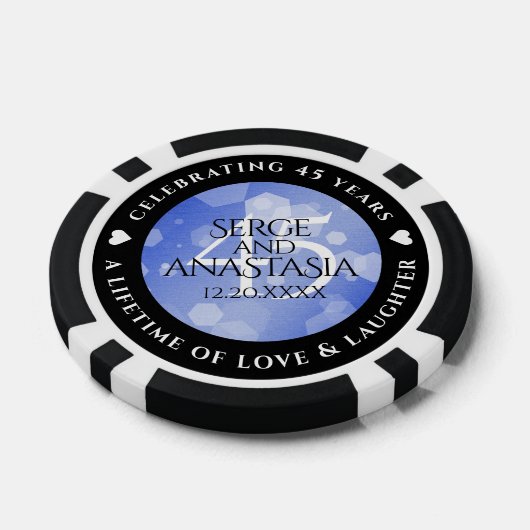 エレガント第45回サファ結婚イア記念日 ポーカーチップ (シングル)