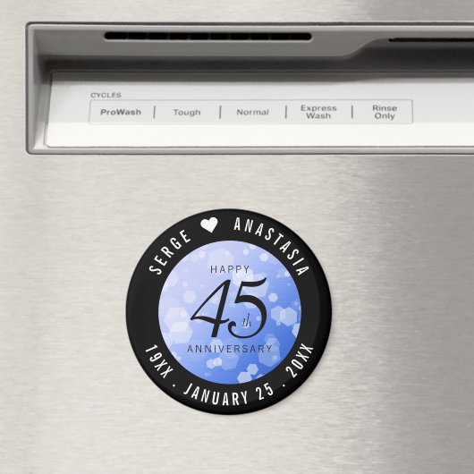 エレガント第45回サファ結婚イア記念日 マグネット (インサイチュ (食洗機))