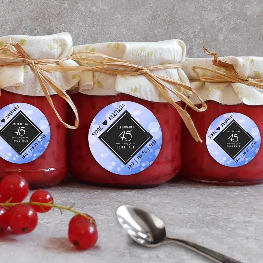 エレガント第45回サファ結婚イア記念日 ラウンドシール