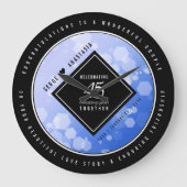 エレガント第45回サファ結婚イア記念日 ラージ壁時計 (正面)