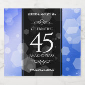エレガント第45回サファ結婚イア記念日 リキュールボトルラベル (シングルラベル)