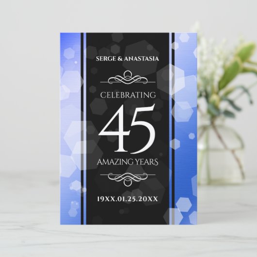 エレガント第45回サファ結婚イア記念日 招待状 (スタンド正面)