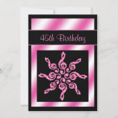 エレガント第45誕生日 招待状 (正面)