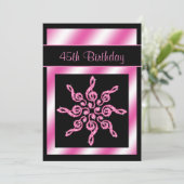 エレガント第45誕生日 招待状 (スタンド正面)