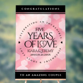 エレガント第5バラクォー結婚ツ記念日 アクリルサイン (ニュートラル)