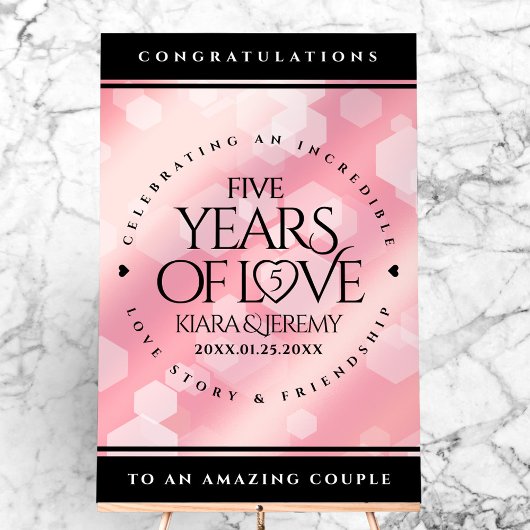 エレガント第5バラクォー結婚ツ記念日 アクリルサイン