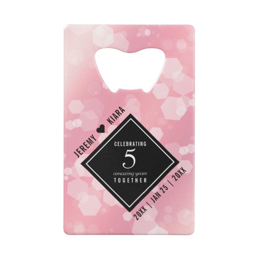 エレガント第5バラクォー結婚ツ記念日 クレジットカード栓抜き (裏面)