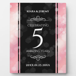 エレガント第5バラクォー結婚ツ記念日 フォトプラーク