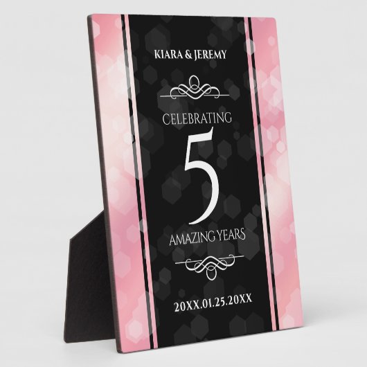 エレガント第5バラクォー結婚ツ記念日 フォトプラーク (側面)