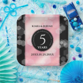 エレガント第5バラクォー結婚ツ記念日 ペーパープレート (パーティー)