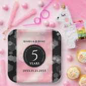 エレガント第5バラクォー結婚ツ記念日 ペーパープレート (パーティー)