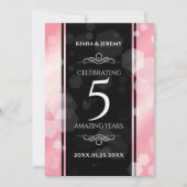 エレガント第5バラクォー結婚ツ記念日 招待状 (正面)