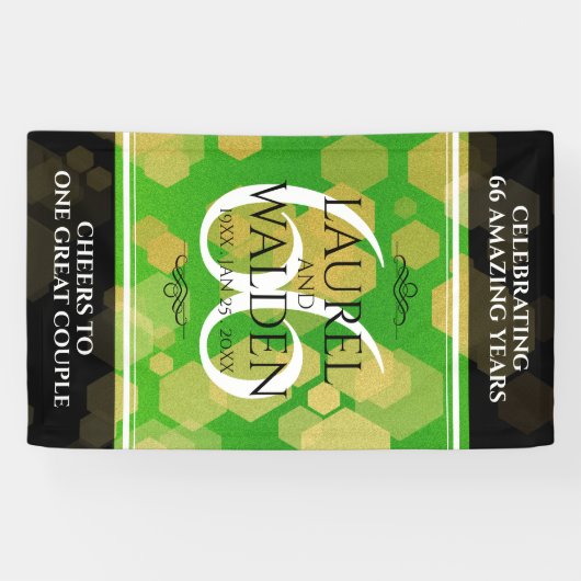 エレガント第66回タイタ結婚ナイト記念日バナー 横断幕 (横)