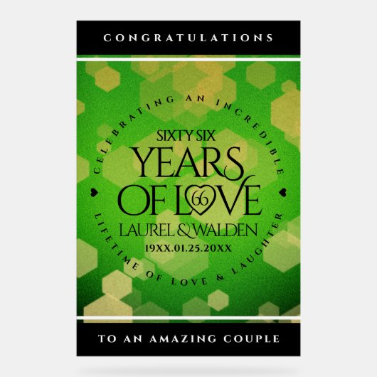 エレガント第66回タイタ結婚ナイト記念日 アクリルサイン (正面)