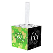 エレガント第66回タイタ結婚ナイト記念日 キューブオーナメント (正面アングル)