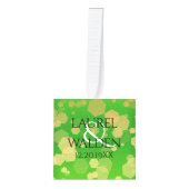 エレガント第66回タイタ結婚ナイト記念日 キューブオーナメント (正面)