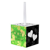 エレガント第66回タイタ結婚ナイト記念日 キューブオーナメント (裏面アングル)