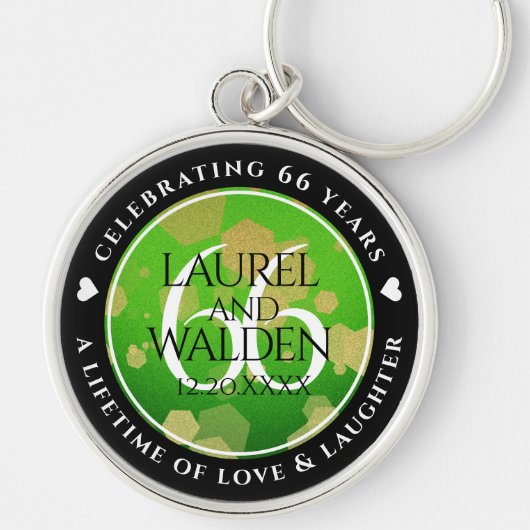 エレガント第66回タイタ結婚ナイト記念日 キーホルダー (正面)