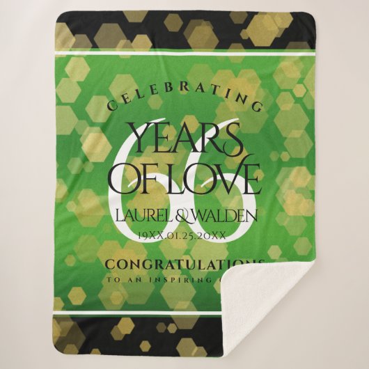 エレガント第66回タイタ結婚ナイト記念日 シェルパブランケット (正面)