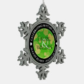 エレガント第66回タイタ結婚ナイト記念日 スノーフレークピューターオーナメント (左)