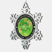 エレガント第66回タイタ結婚ナイト記念日 スノーフレークピューターオーナメント (右)