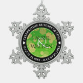 エレガント第66回タイタ結婚ナイト記念日 スノーフレークピューターオーナメント (正面)